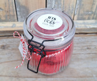 Giftset 14 badrozen in glazen pot.