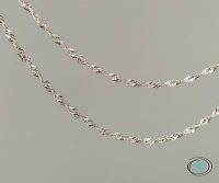 Dubbele Stainless Steel ketting, wave.