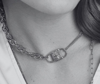 Stainless Steel ketting Lieke met slot.