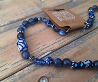 Heinen Delfts Blauw ketting Markiezin