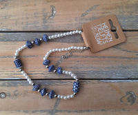 Heinen Delfts Blauw ketting Koningin