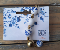 Heinen Delfts Blauw elastische armband