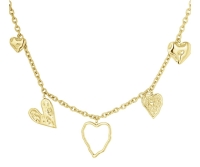 Hartvolle statement ketting, Stainless Steel Goud