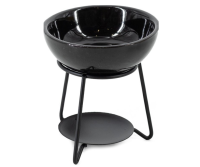 Geurbrander bowl keramiek zwart met waxmelts