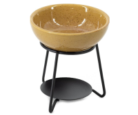 Geurbrander bowl keramiek met waxmelt Pioenroos