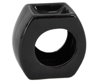 Geurbrander oval – Zwart incl. Wax melt