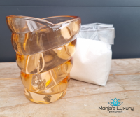 Kaarsenzand in zomers glas, oranje