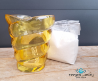 Kaarsenzand in zomers glas, geel