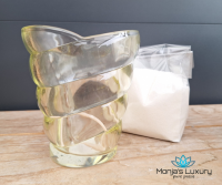 Kaarsenzand in zomers glas, zacht geel/groen