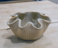 Kaarsenzand in twirl schaal, wit