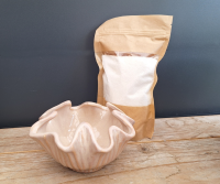 Kaarsenzand in twirl schaal, wit