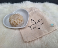 Glazen potje met twee gastenzeepjes van ZEEPZussen