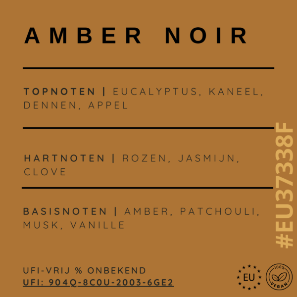 Wax Melt Hartjes, Amber Noir