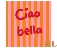 Vrolijk tegeltje Ciao Bella