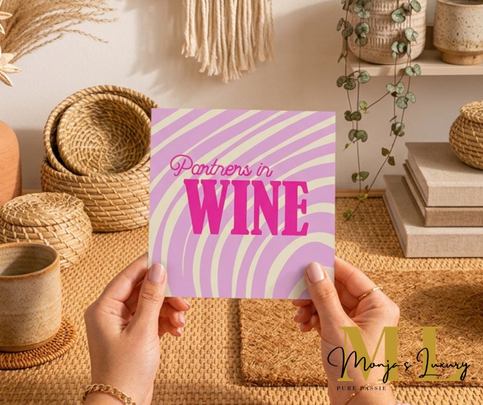 Vrolijk tegeltje Partners in Wine