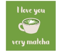 Vrolijk tegeltje Love You Very Matcha
