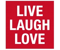 Quote tegeltje Live Laugh Love