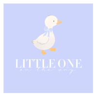 Lief tegeltje Little One on the way blauw